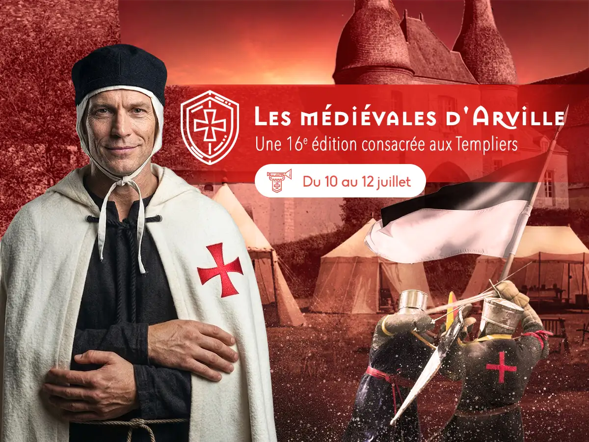 Le programme des Médiévales d'Arville autour de l'histoire des Templiers, organisé en juillet 2026